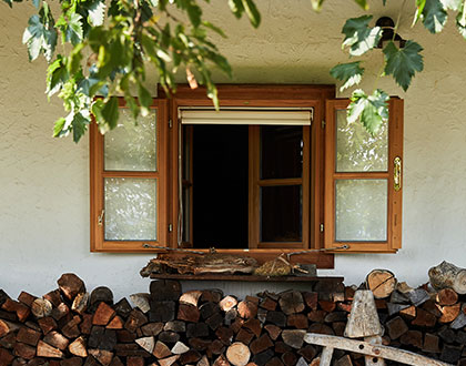 traditionelles Kastenstockfenster